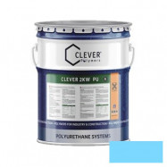 Clever Polymers оптом | Мастика гидроизоляционная не содержащая растворителей полиуретановая Clever Polymers Clever 2KW Pu голубой 6 + 1 кг